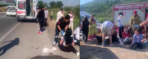 Gemlik'te işçi servisi ile otomobil çarpıştı: 15 yaralı