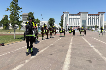 Ankara’da NATO Zirvesi öncesi atlı polisler devriye attı