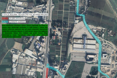 Yalova Yolu’nda trafik akışı geçici olarak değişecek