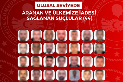 İçişleri Bakanlığı duyurdu: Aranan 60 suçlu Türkiye’ye getirildi