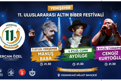 Altın Biber Festivali’nde Yenişehir’e yıldız yağmuru