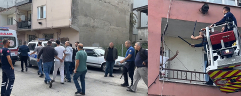 Hastaneye yatmamak için polise bıçak çekti