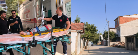 İki yaşındaki çocuk 3. kattan beton zemine düştü