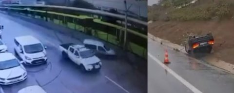 Bursa'da yağışlı hava kazaları beraberinde getirdi